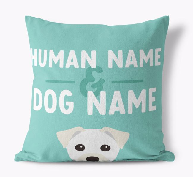 Human And Pet Name: Personalised {breedFullName} Canvas Cushion